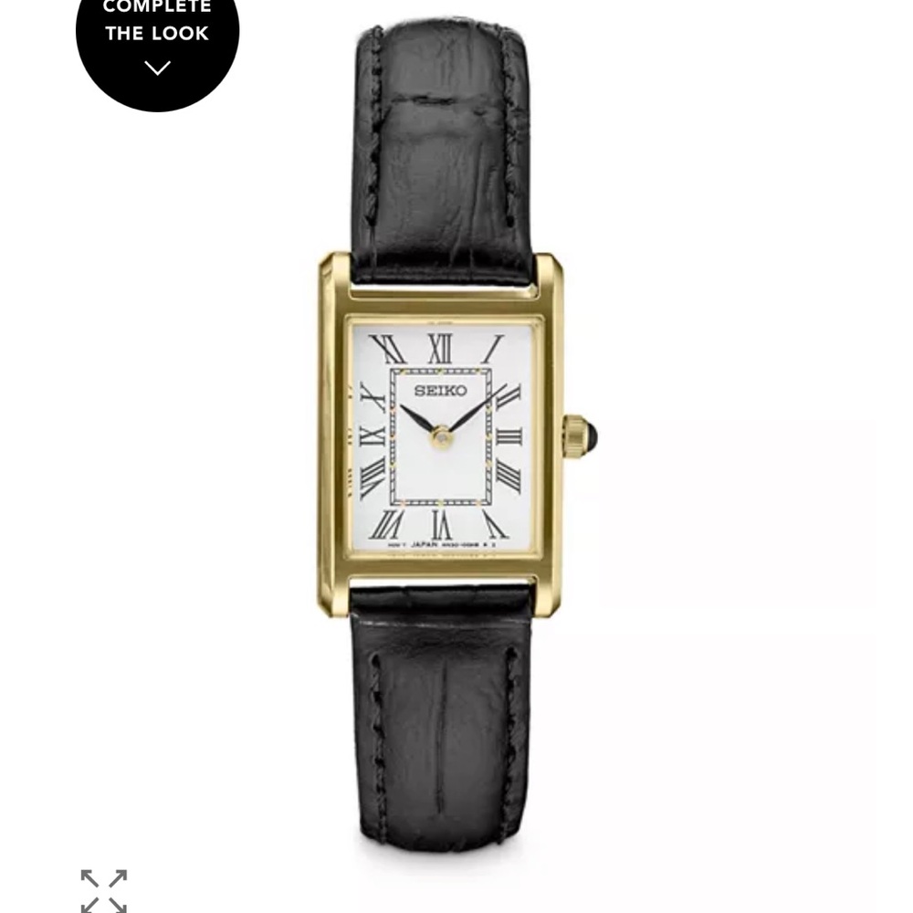 Seiko Women's Gold and Black Watch solar 18.9 mm